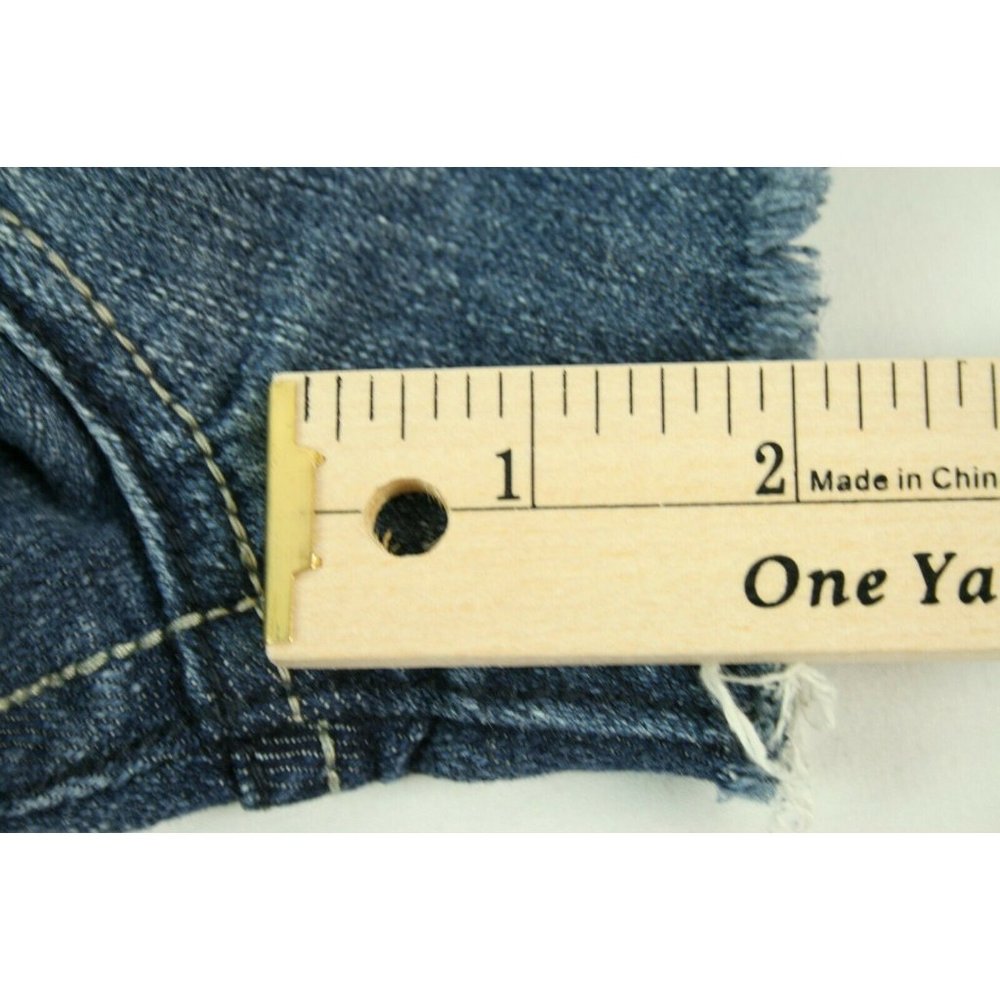 YMI Womens Sz 0 Shorts Medium Wash Cutoff Distressed Frayed Booty Destroyed - Picture 9 of 9